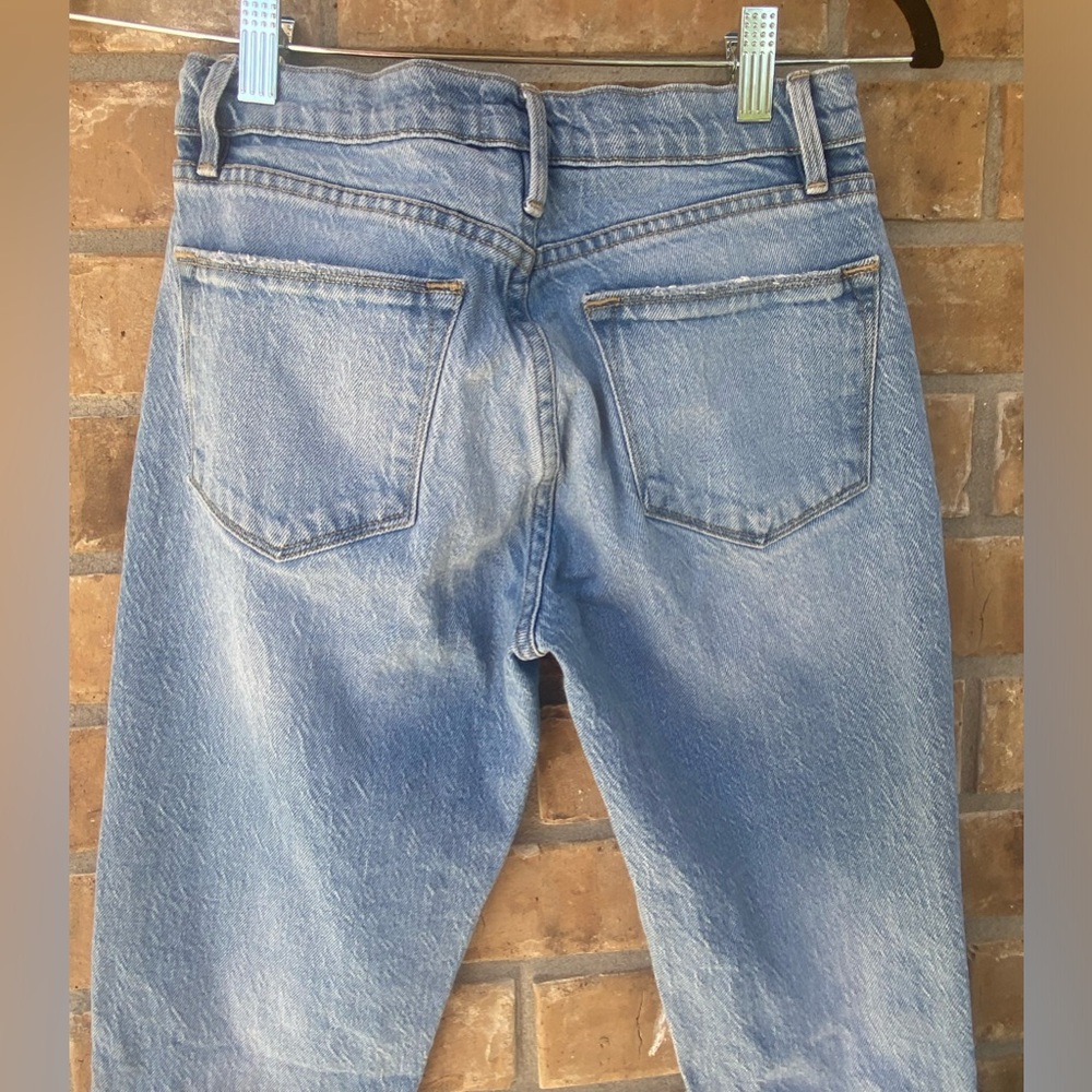 Frame Le High Straight Distressed Jeans, Size 25 - Picture 7 of 9
